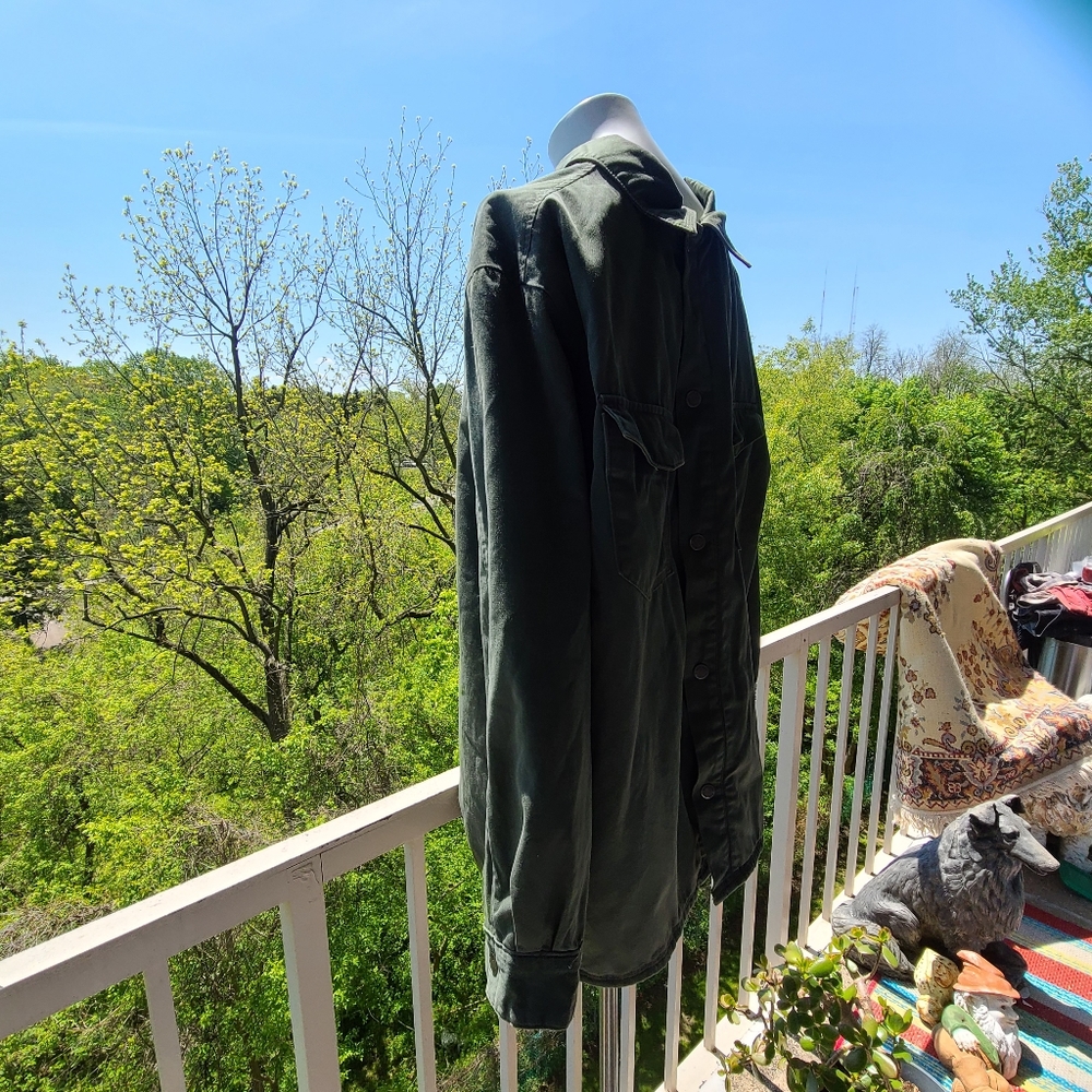 Woolrich Khaki Long Snap Button Jacket - image 4